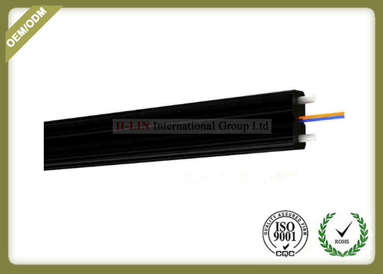 China color del negro del miembro de fuerza del cable de fribra óptica FRP de 2core FTTH con el conector del SC proveedor