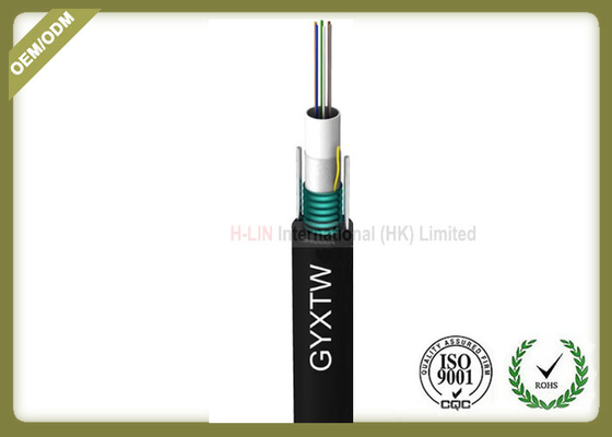 China Cable al aire libre de la fibra óptica de GYXTW 8.0m m, chaqueta impermeable del cable de fribra óptica PE proveedor